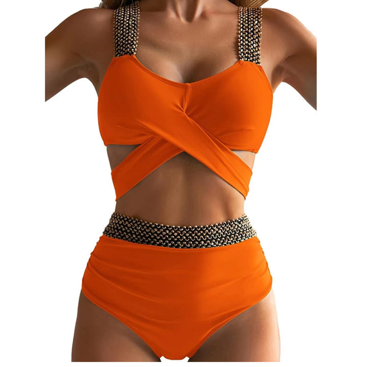 Dame Sporty Bikini med indpakningsoberdel og elegante accenter Stilla
