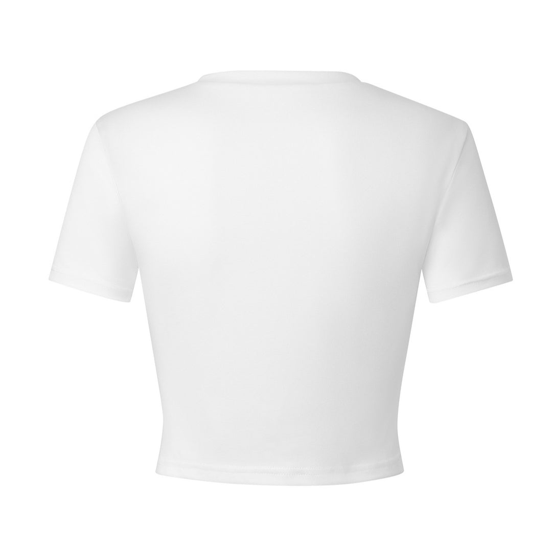 Dame T-shirt med kreativt dyremotiv og moderne skrifttype Skovae