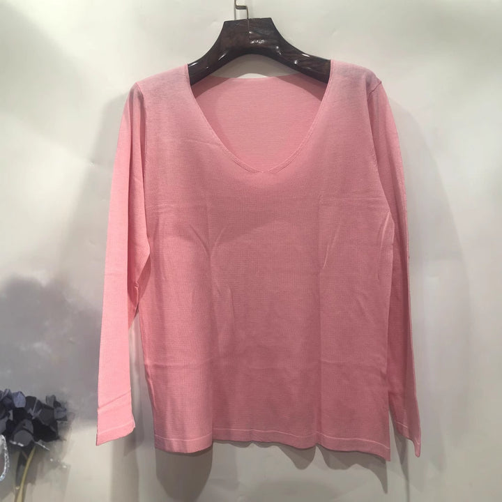 Herrer elegant V-hals top med 3/4-ærmer Stilla