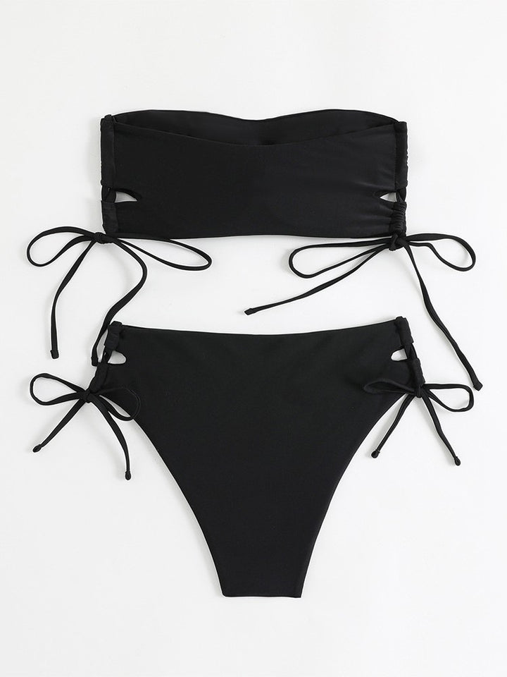 Dame Bandeau Stil Justerbar Bikini Sæt Stilla