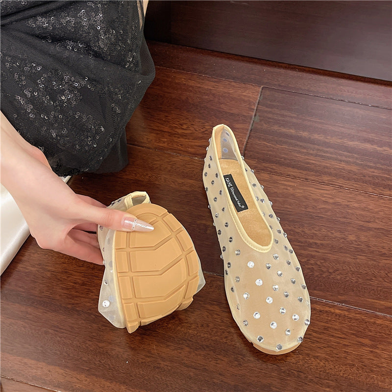 Dame ballerina med glitrende strass-applikationer Stilla