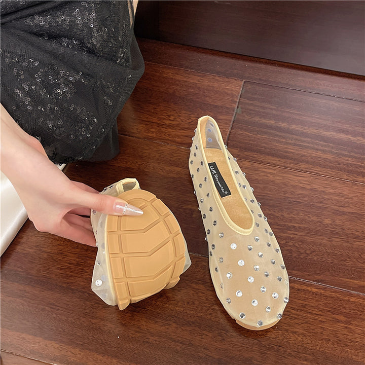 Dame ballerina med glitrende strass-applikationer Stilla