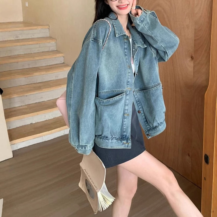 Kvinders afslappede oversized denimjakke Stilla