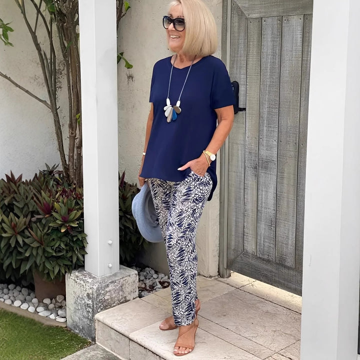 Damer elegant top med afslappet snit og komfortable lommer Stilla