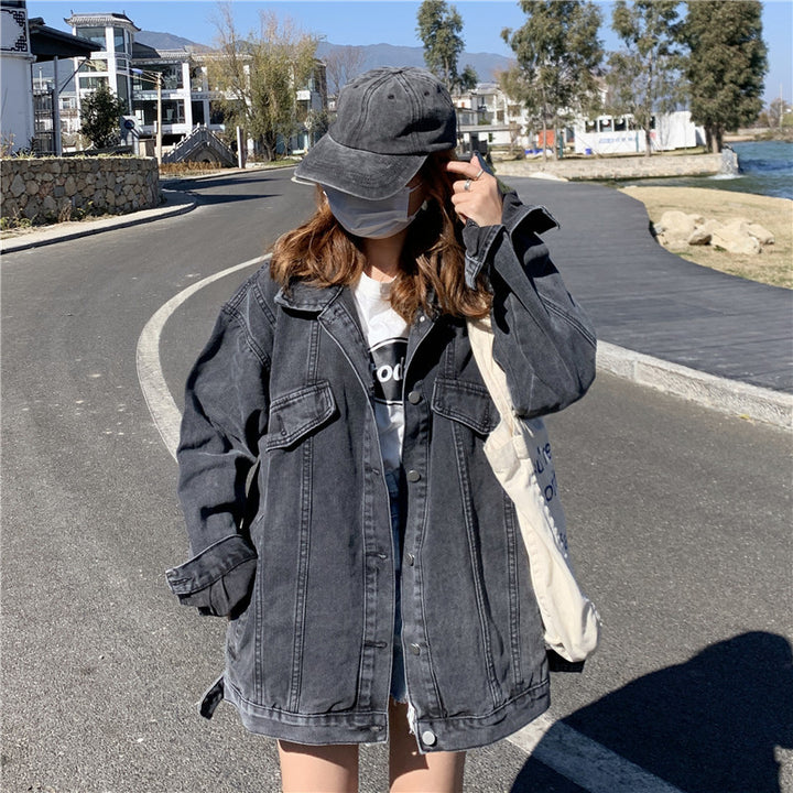 Damer Oversize Denim Jakke Stilla