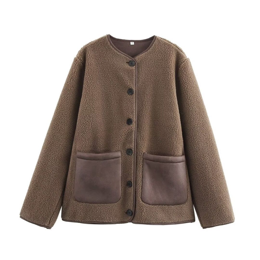 Femme Cozy Fleece Knap-Jakke Stilla
