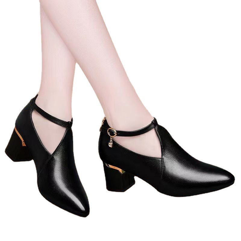 Dame elegante Pump-Boots med dobbelt rem og moderigtige detaljer Stilla