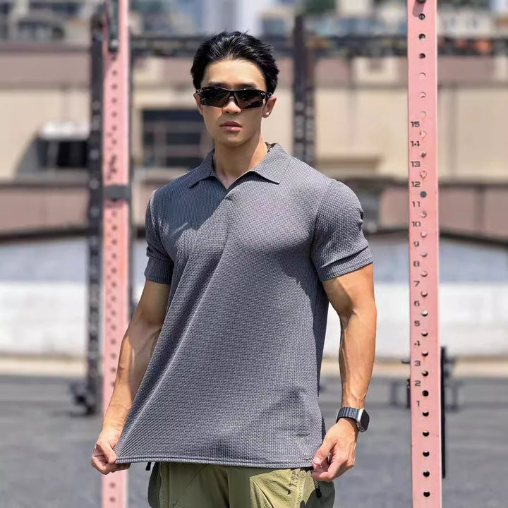 Herre polo shirt med innovativ åndbar struktur Stilla