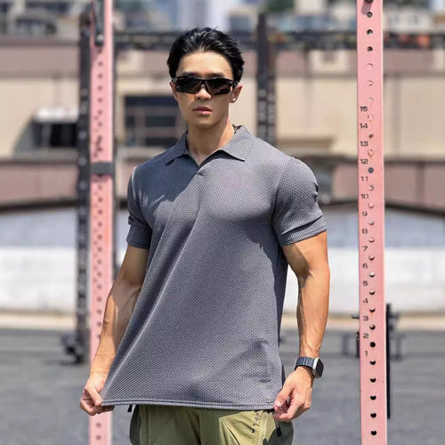 Herre polo shirt med innovativ åndbar struktur Stilla