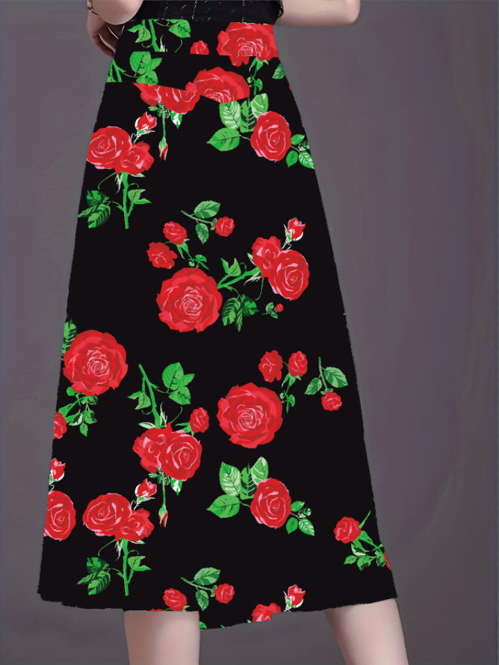 Dame Maxikjole med blomsterdesign Stilla