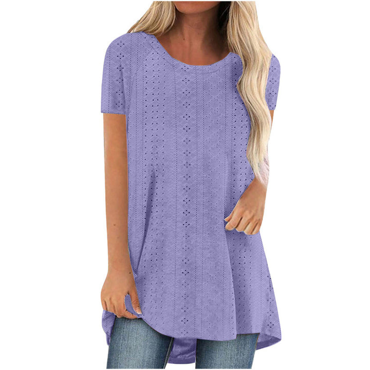 Dame Let bluse med spidsdetaljer Stilla