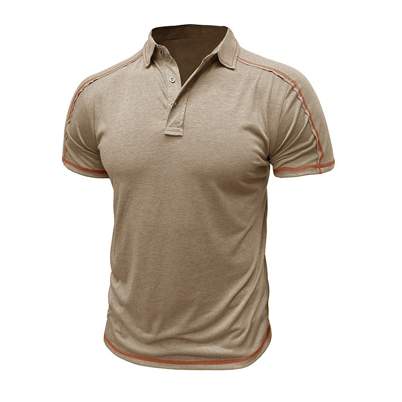 Herrer Poloshirt med kontrasterende syninger og åndbart stof Stilla
