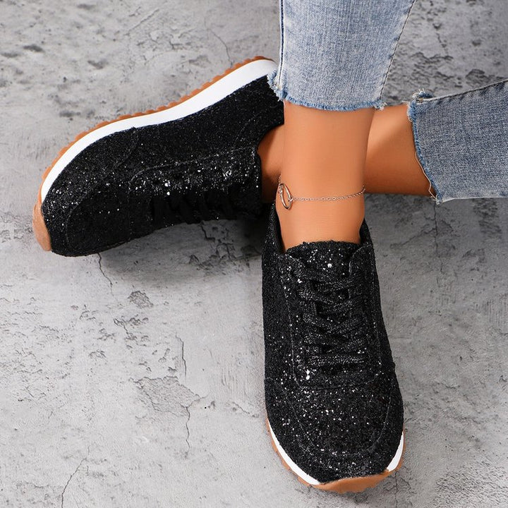 Dame Glitrende Fritids-Sneakers med skridsikker sål og åndbart overmateriale Stilla