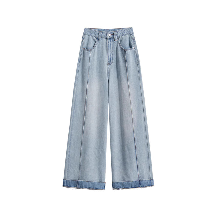 Dames bred jeans med høj talje og afslappet pasform Stilla