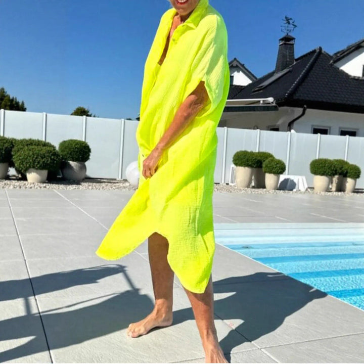 Dame Knap-Down Strand Cover-Up Tunika Stilla