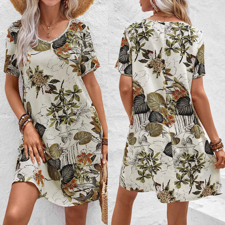 Dame blomster mønster fritidskjole Stilla