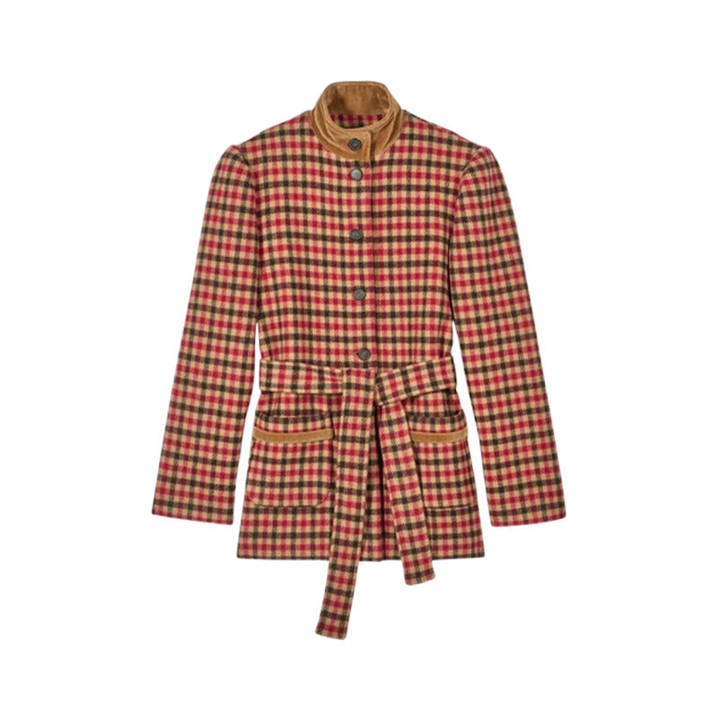 Damer Ruteret Oversized-Jakke Stilla