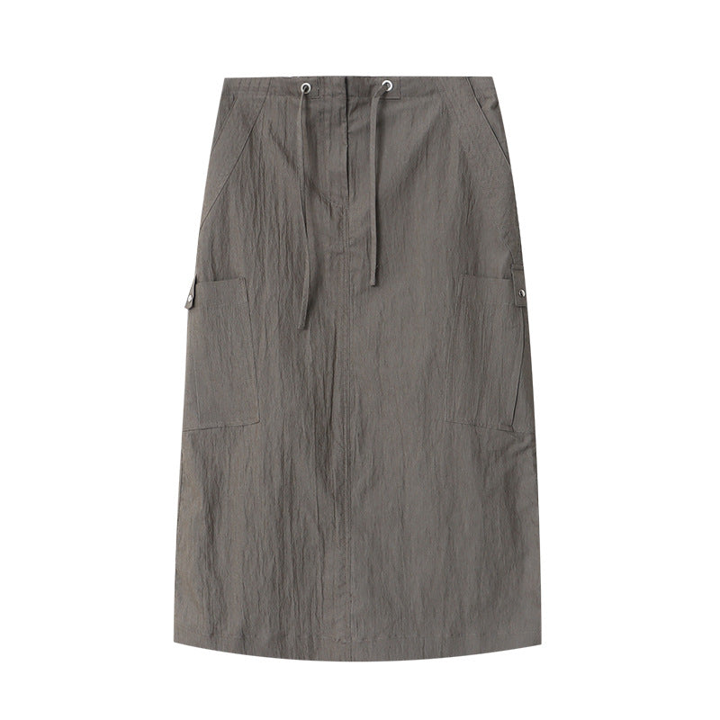Damer Elegant Maxi Nederdel med Praktiske Lommer Stilla
