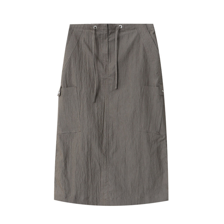 Damer Elegant Maxi Nederdel med Praktiske Lommer Stilla