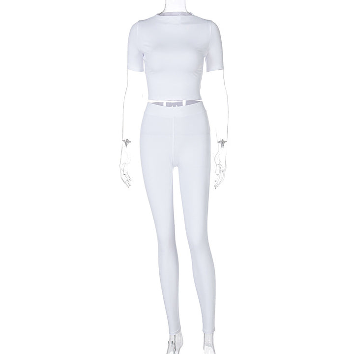 Dame Sporty Sæt med tætsiddende overdel og lange leggings Stilla
