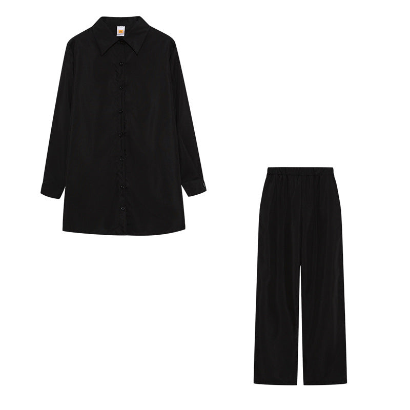Dame Langærmet Button-Up Pyjamas Sæt Stilla