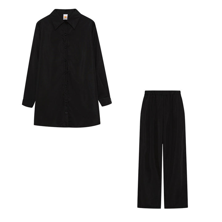 Dame Langærmet Button-Up Pyjamas Sæt Stilla