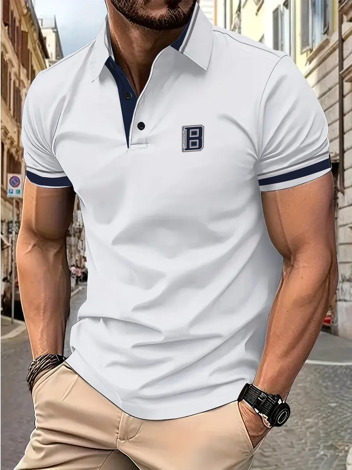 Herrer polo skjorte med kontrasterende detaljer Stilla
