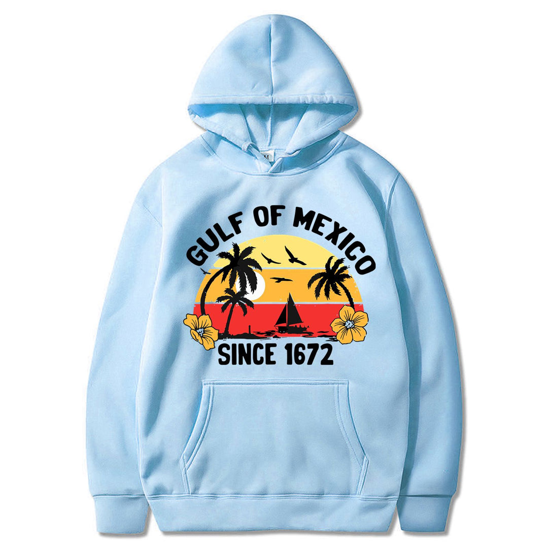 Dame hoodie med kreativt strandmotiver og højkvalitetsstof Skovae