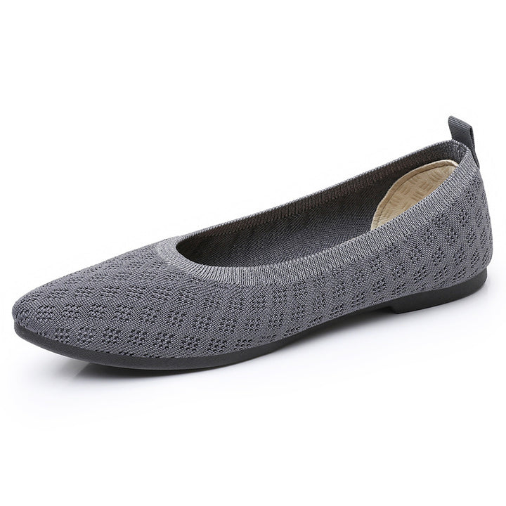 Dame Åndbare Ballerinas i elastisk Funkelmateriale Stilla