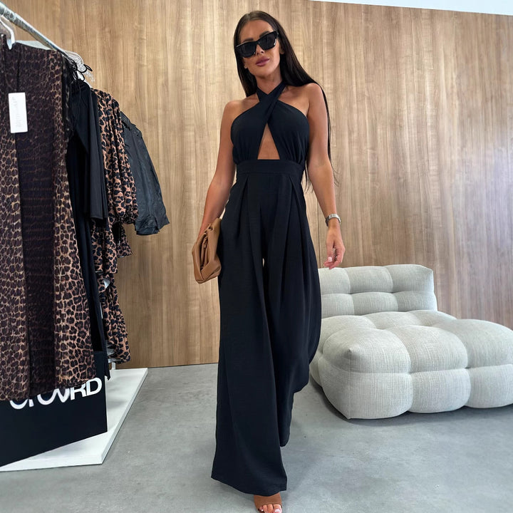 Dame Cut-Out Halter Neck Bred Ben Jumpsuit Stilla