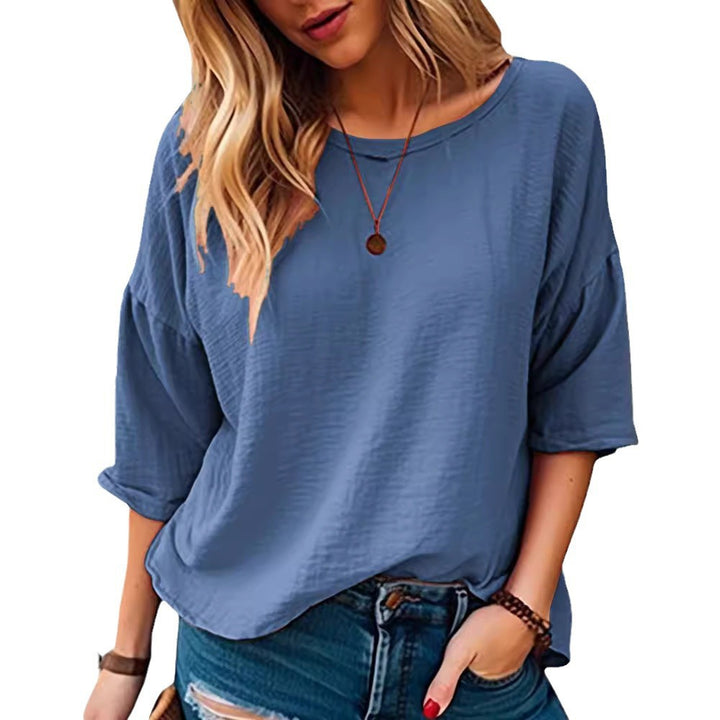 Dame afslappet oversized overdel med struktureret look Stilla
