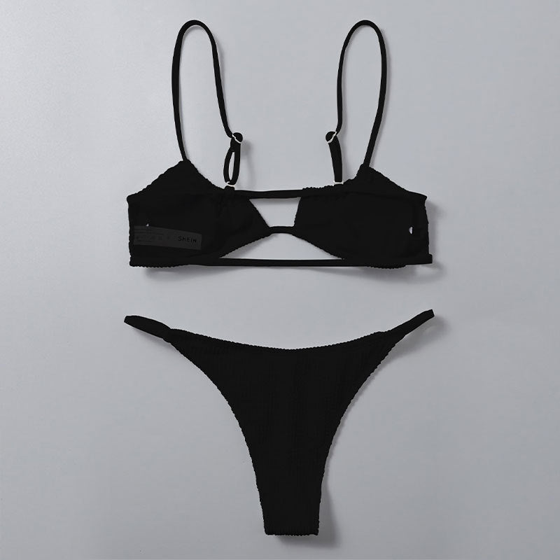 Dame Textureret Bralette Bikini Sæt Stilla