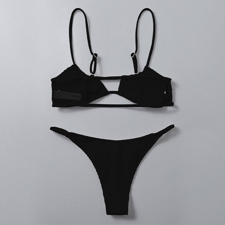 Dame Textureret Bralette Bikini Sæt Stilla