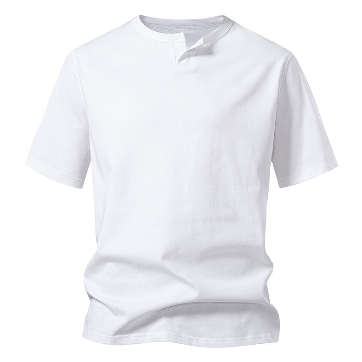 Herrer Elevated Collar Kortærmet T-shirt Stilla