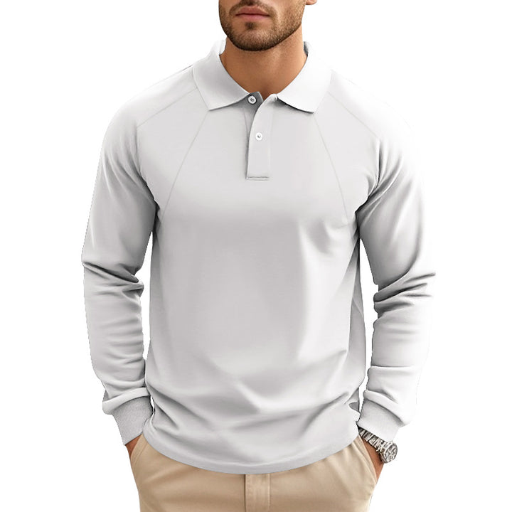 Herrer langærmet polo skjorte med komfortabel pasform og sporty design Stilla