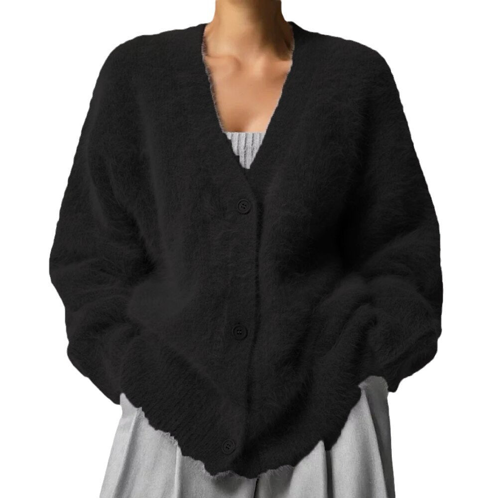 Femme Plush Button-Up Strikjakke Stilla