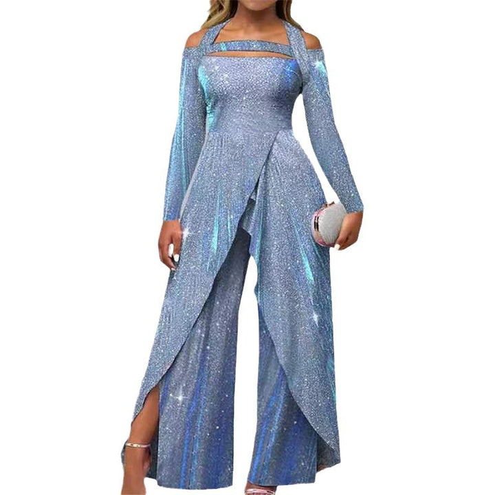 Dame Glitrende Aften-Jumpsuit med elegante Cut-Out-detaljer Stilla