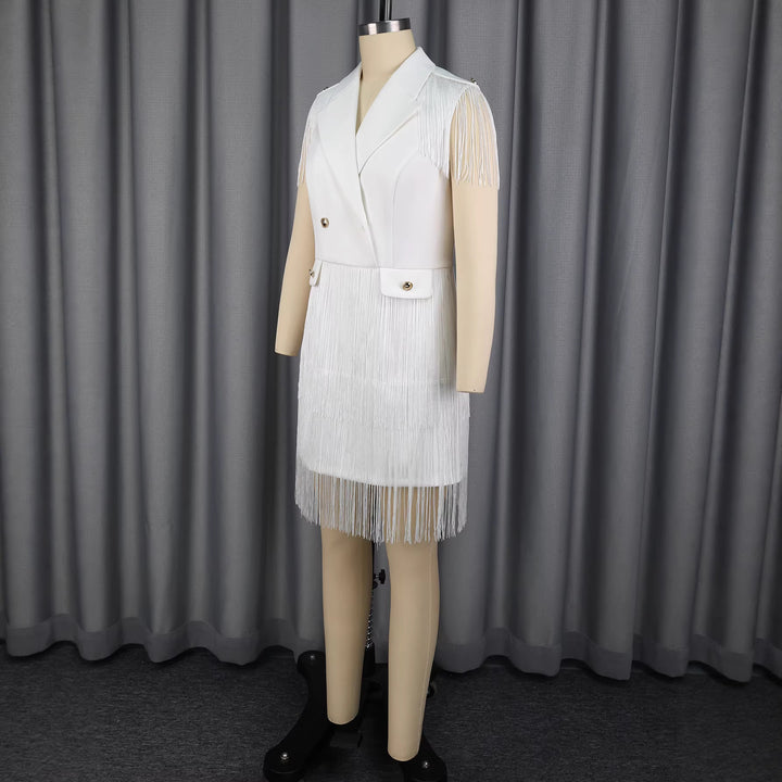 Dame Fransen-kjole i elegant blazer-stil Skovae