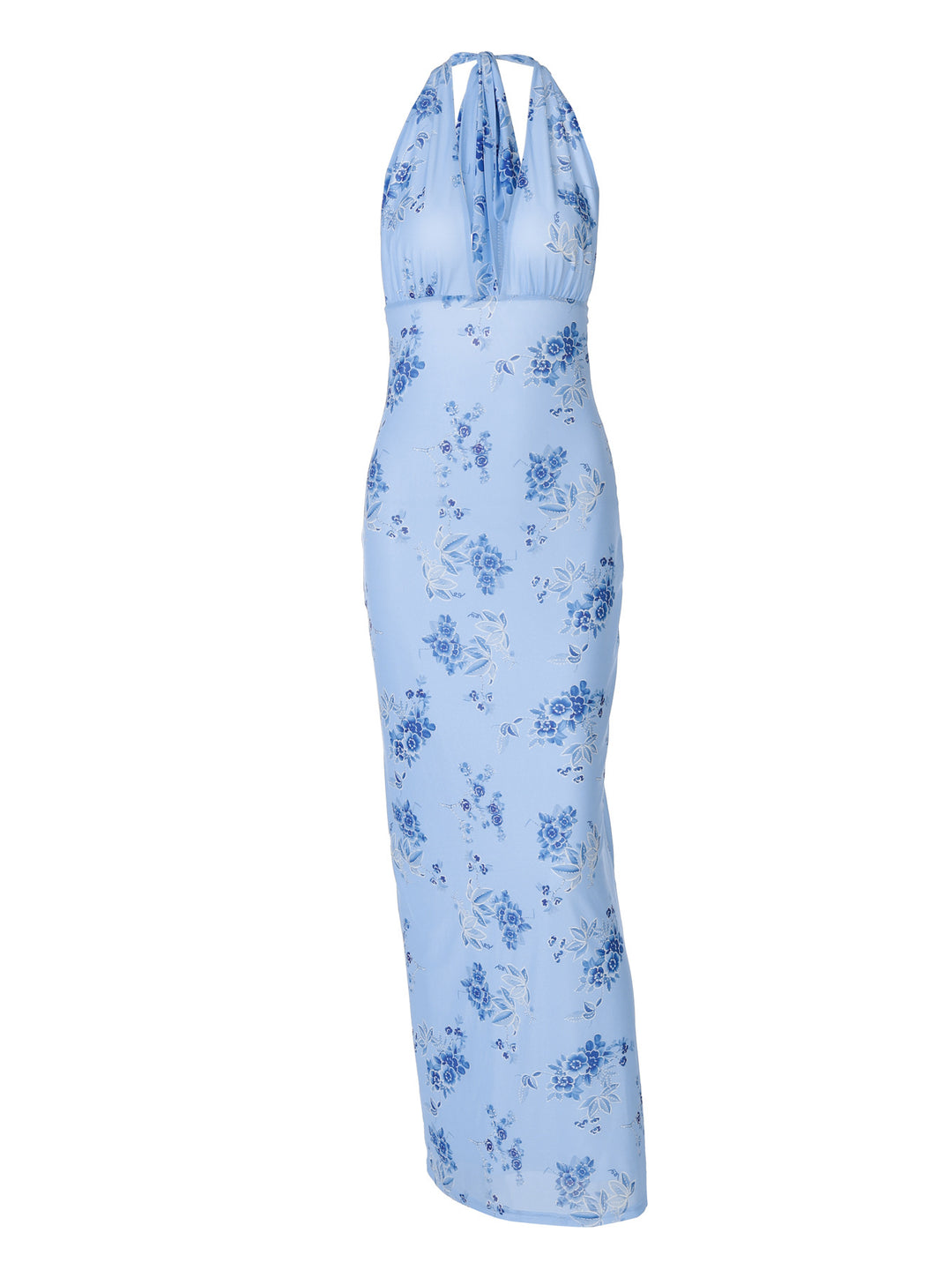 Dame Maxikjole med flatterende snit og elegant blomsterprint Stilla