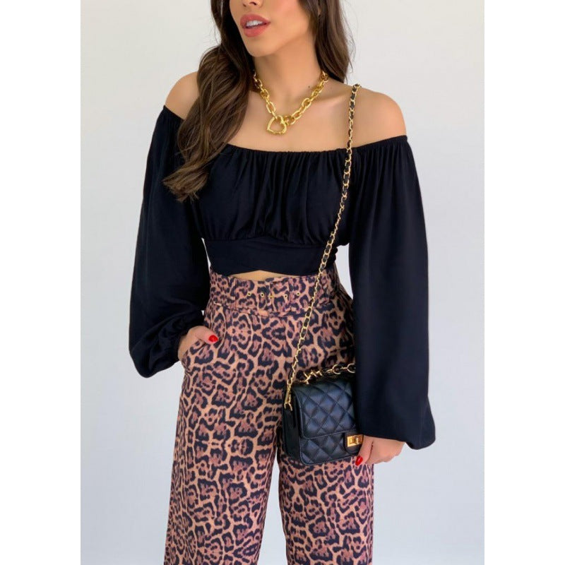 Dame off-shoulder bluse med blødt drapering Stilla