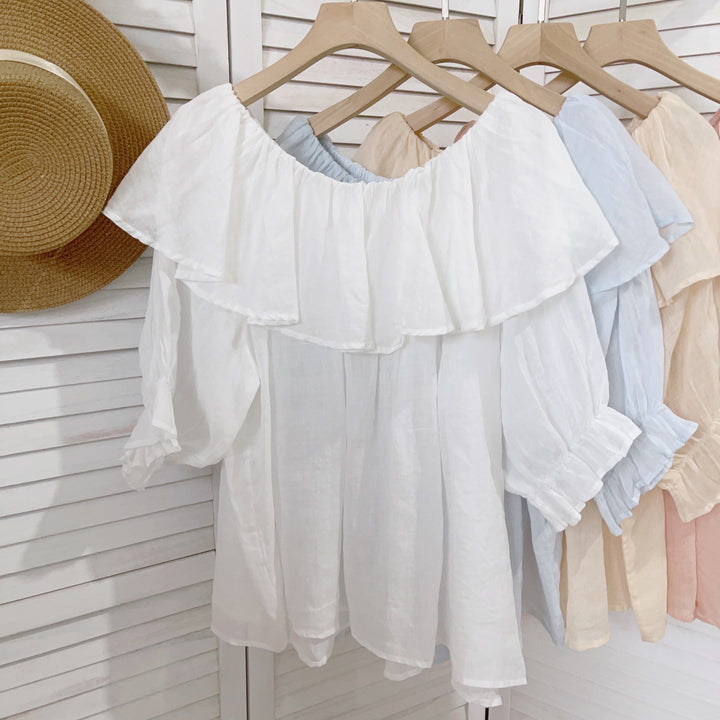 Femme Off-the-Shoulder Ruffle Bluse Stilla