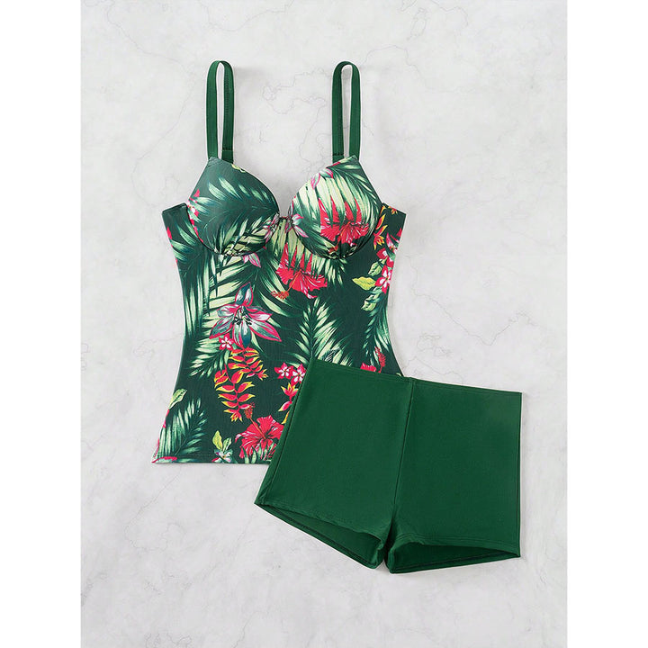Dame Tankini med specialdesignet bustier og høj højde på bukser Stilla