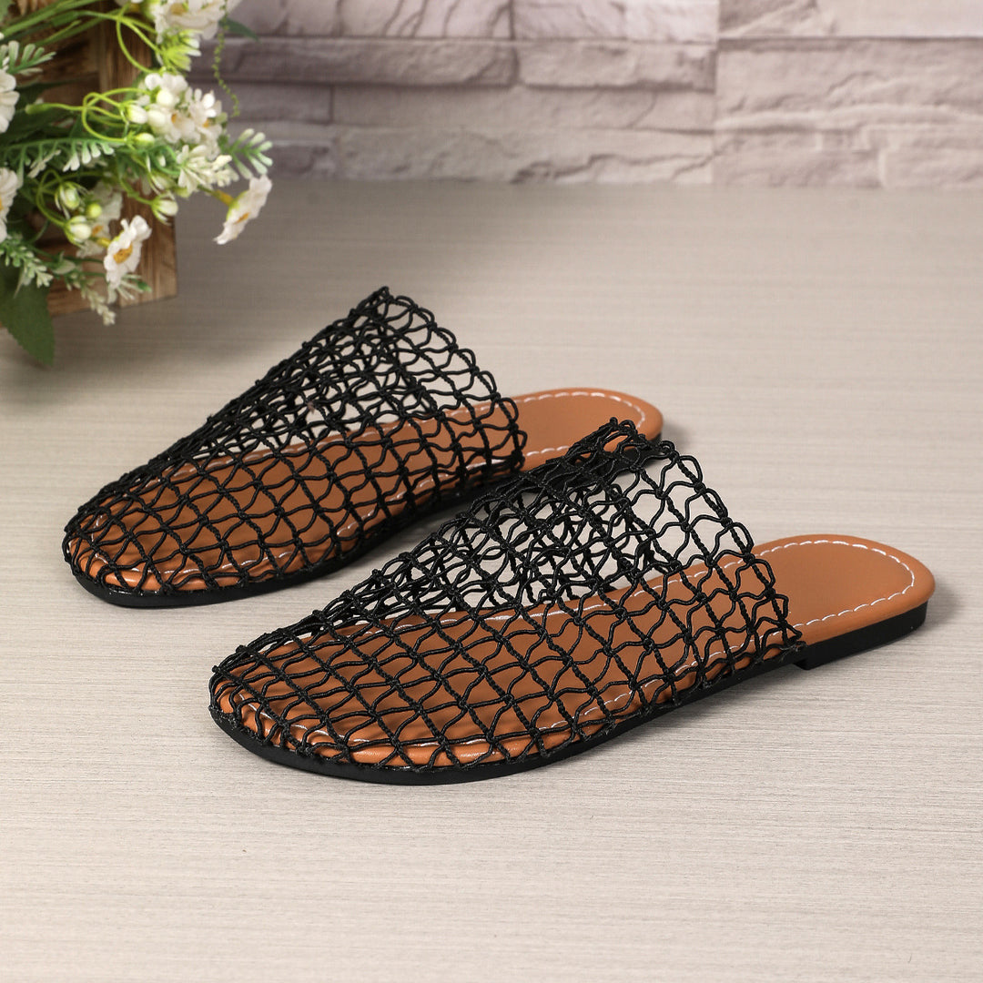 Damer Åbne Net-Sandaler med elegant Flet-Design Stilla