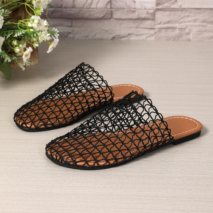 Damer Åbne Net-Sandaler med elegant Flet-Design Stilla