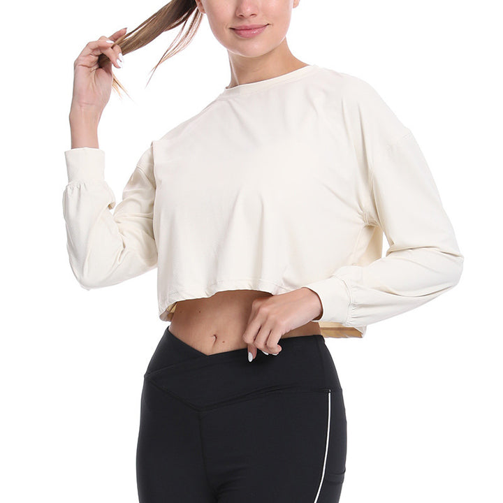 Dame Sporty Crop-Sweater med lange ærmer Stilla