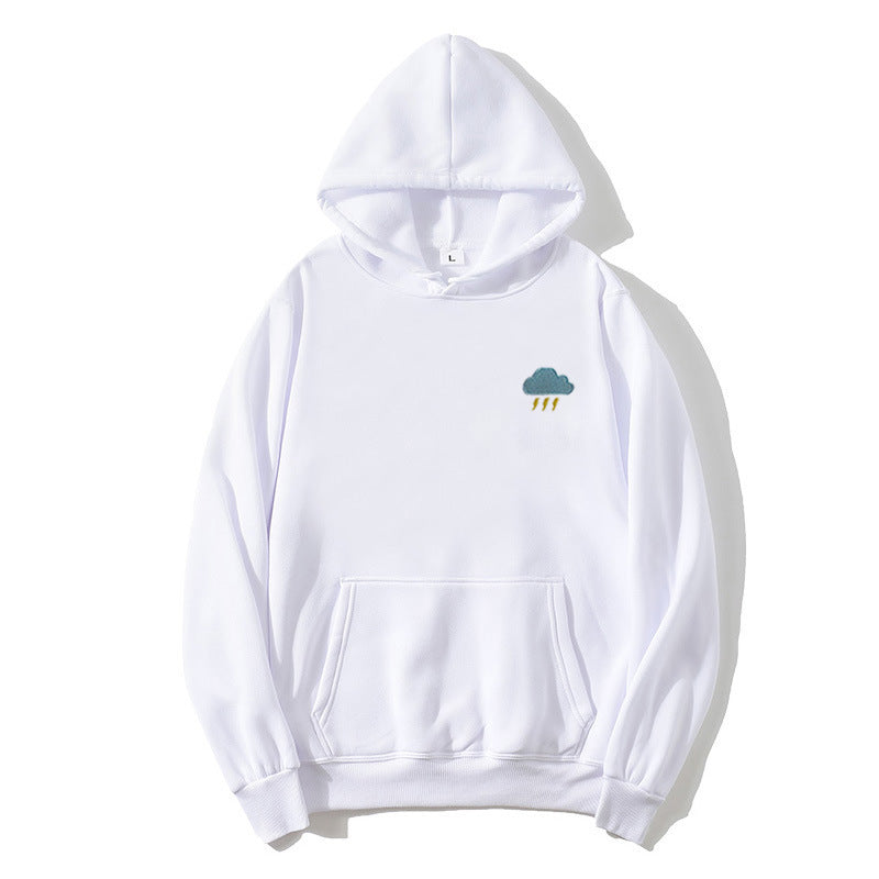Dame hoodie med kreativ cloud design Skovae