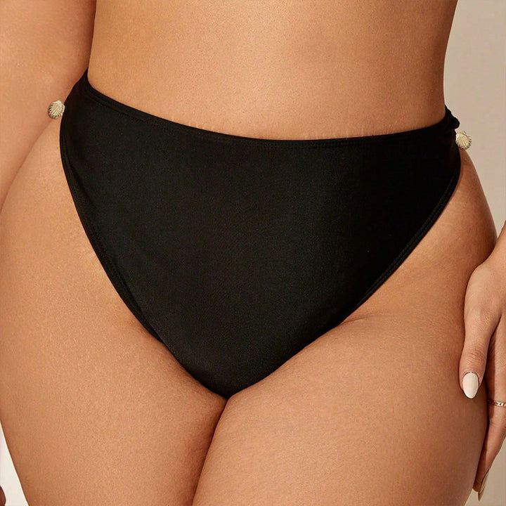 Dame bikiniunderdel med glitrende muslinge-accents og elegant snit Skovae