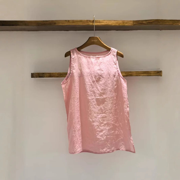 Dame Relaxed Fit Bomuld ærmeløst Top Stilla