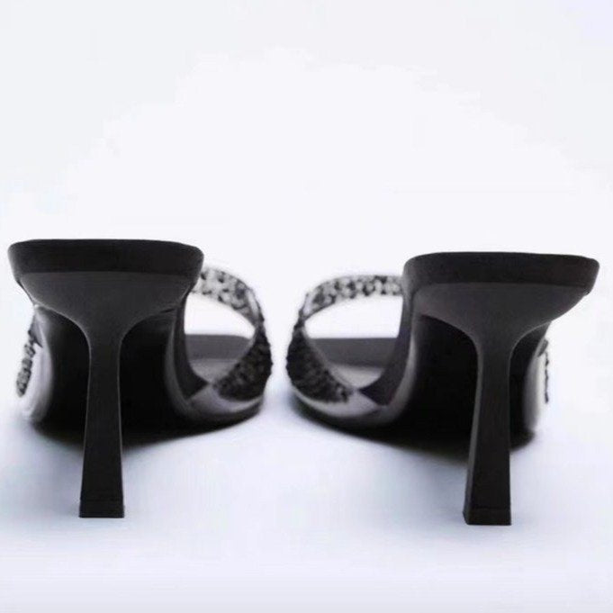 Dame Glitrende High Heels Sandaler Stilla