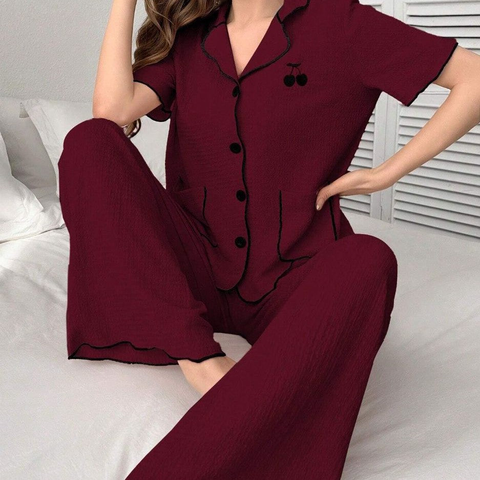 Femme Relaxed Fit Korte Ærmer Pyjamasæt Stilla